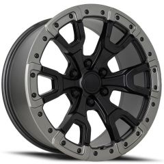 17x9 Ford Bronco Raptor Replica Wheel Satin Black w/ Carbon Gray Ring FR99 6x5.5/139.7 18mm