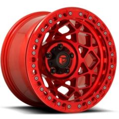 (Clearance - No Returns) 17x9 Fuel Off-Road Unit Beadlock Candy Red D121 6x135 -15mm