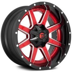 (Clearance - No Returns) 22x12 Fuel Off-Road Maverick Gloss Red (Multi Piece) D250 (* May Require Trimming) 8x6.5/165 -44mm