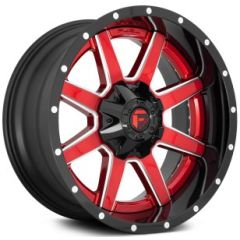 (Clearance - No Returns) 20x10 Fuel Off-Road Maverick Gloss Red (Multi Piece) D250 5x5/127 5x5.5/139.7 -19mm