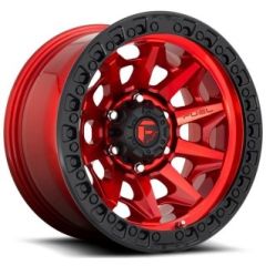 18x9 Fuel Off-Road Covert Candy Red w/ Black Ring D695 8x6.5/165 1mm