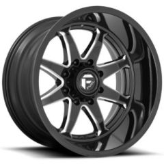 (Clearance - No Returns) 22x12 Fuel Off-Road Hammer Gloss Black Milled D749 (* May Require Trimming) 8x6.5/165 -44mm