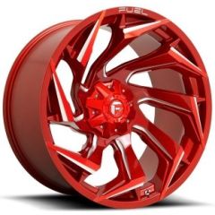 (Clearance - No Returns) 24x12 Fuel Off-Road Reaction Candy Red D754 (* May Require Trimming) 8x170 -44mm