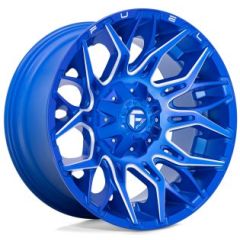 (Clearance - No Returns) 22x12 Fuel Off-Road Twitch Anodized Blue Milled D770 5x5.5/139.7 5x150 -44mm