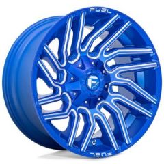 (Clearance - No Returns) 22x12 Fuel Off-Road Typhoon Anodized Blue Milled D774 8x180 -44mm