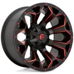 17x9 Fuel Off-Road Assault Matte Black w/ Red Milled D787 5x4.5/114.3 5x5/127 -12mm