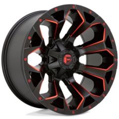 22x10 Fuel Off-Road Assault Matte Black w/ Red Milled D787 5x4.5/114.3 5x5/127 -18mm