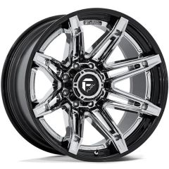24x12 Fuel Off-Road Chrome w/ Gloss Black Lip FC401 (* May Require Trimming) 6x5.5/139.7 -44mm