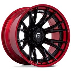 20x9 Fuel Off-Road Catalyst Matte Black w/ Candy Red Lip FC402 8x170 1mm