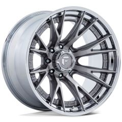 20x9 Fuel Off-Road Catalyst Platinum w/ Chrome Lip FC402 8x6.5/165 1mm