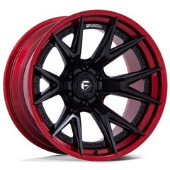 20x9 Fuel Off-Road Catalyst Matte Black w/ Candy Red Lip FC402 6x5.5/139.7 1mm