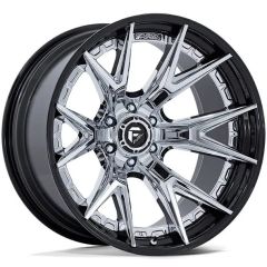 24x12 Fuel Off-Road Catalyst Chrome w/ Gloss Black Lip FC402 (* May Require Trimming) 6x5.5/139.7 -44mm