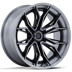 Staggered Full Set: Fuel Off-Road Mutiny Gloss Black Brushed Dark Tinted FC404