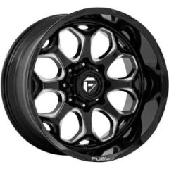 22X10 Fuel Off-Road Scepter Gloss Black Milled FC862 6x135 -18mm