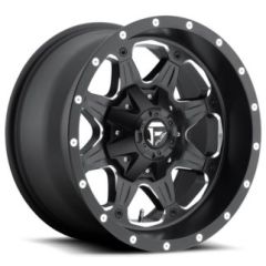 (Clearance - No Returns) 16x8 Fuel Off-Road Boost Matte Black w/ Milled Accents D534 6x5.5/139.7 1mm