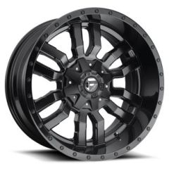 (Clearance - No Returns) 22X12 Fuel Off-Road Sledge Matte Black w/ Gloss Black Lip D596 (* May Require Trimming) 5x5.5/139.7 5x150 -44mm