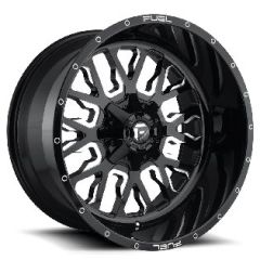 (Clearance - No Returns) 22x12 Fuel Off-Road Stroke Gloss Black Milled D611 (* May Require Trimming) 5x5.5/139.7 5x150 -44mm