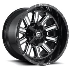 (Clearance - No Returns) 20x12 Fuel Off-Road Hardline Gloss Black Milled D620 (* May Require Trimming) 5x4.5/114.3 5x5/127 -44mm