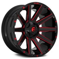 20x9 Fuel Off-Road Contra Gloss Black w/ Candy Red Accents D643 6x5.5/139.7 6x135 20mm