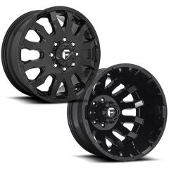 (Full Set - 6 Wheels) 20 Inch Fuel Off-Road Blitz Gloss Black Dually D675 8x170 (Fits up to 13.5" Tires)