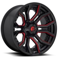 22x10 Fuel Off-Road Rage Gloss Black w/ Candy Red D712 5x5/127 5x5.5/139.7 -18mm