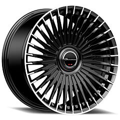 (Black Friday Sale) 22x10.5 Giovanna Tulum Gloss Black Machined Tips 5x4.5/114.3 5x120 35mm