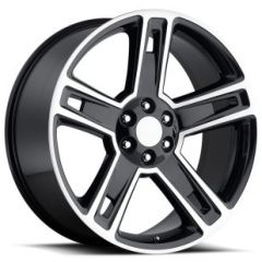 22x9 Chevrolet Silverado Replica Wheel Gloss Black Machined Face FR34 6x5.5/139.7 24mm