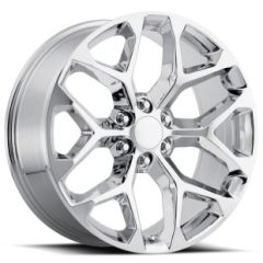 22x9 Chevrolet Truck Snowflake Replica Wheel Chrome FR59 6x5.5/139.7 24mm