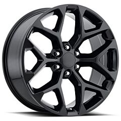 22x9 Chevrolet Truck Snowflake Replica Wheel Gloss Black FR59 6x5.5/139.7 24mm