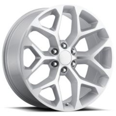 20x9 Chevrolet Truck Snowflake Replica Wheel Silver Machined Face FR59 6x5.5/139.7 27mm