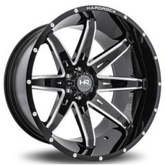 22x12 Hardrock Off-Road H502 Pain Killer Xposed Gloss Black Milled (* May Require Trimming) 6x135 -44mm