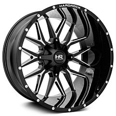 24x14 Hardrock Off-Road H700 Affliction Gloss Black Milled (* May Require Trimming) 6x135 6x5.5/139.7 -76mm