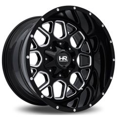 (Clearance - No Returns) 20x12 Hardrock Off-Road H705 Gunner Gloss Black Milled (* May Require Trimming) 6x135 6x5.5/139.7 -44mm