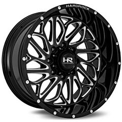 22x12 Hardrock Off-Road H508 Gloss Black Milled (* May Require Trimming) 8x6.5/165 -51mm