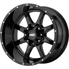 (Clearance - No Returns) 18x10 Moto Metal MO970 Gloss Black Milled Lip 5x5/127 5x5.5/139.7 -24mm