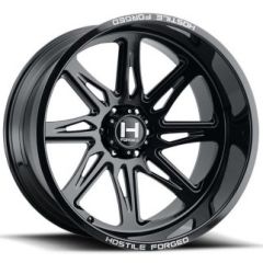 22x12 Hostile Forged HF07 Tomahawk Gloss Black (Forged) (6 Lug) (* May Require Trimming) 6x5.5/139.7 -44mm