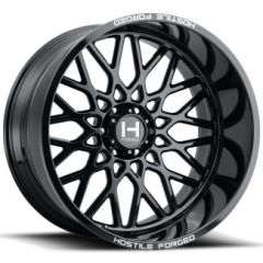 22x12 Hostile Forged HF08 Savage Gloss Black (Forged) (* May Require Trimming) 8x6.5/165 -44mm