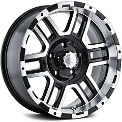 (Clearance - No Returns) 17x8 ION Alloy 179 Satin Black w/ Machined Face & Lip 6x5.5/139.7 10mm