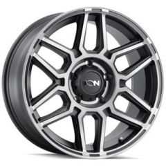 17x9 ION Alloy 146 Matte Black w/ Machined Dart Tint 6x5.5/139.7 0mm