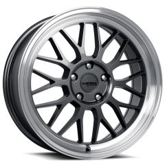 18x8 Katana Racing KR06 Gloss Gunmetal Machined Lip 5x4.5/114.3 40mm