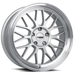 18x8 Katana Racing KR06 Gloss Silver Machined Lip 5x4.5/114.3 40mm
