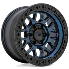 18x8.5 KMC KM549 GRS Midnight Blue w/ Gloss Black Lip 8x6.5/165 0mm