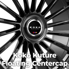 (Set of 4) Floating Centercap for Koko Kuture Wheels - Black