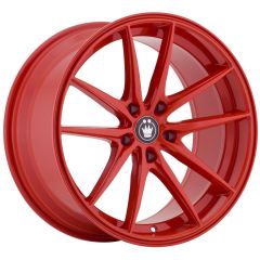 17x8 Konig Oversteer Gloss Red 5x4.5/114.3 45mm