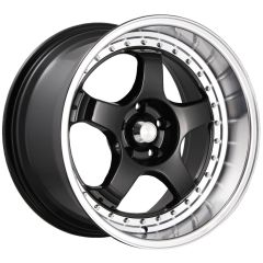 18x8 Konig SSM Gloss Black w/ Machined Lip 5x4.5/114.3 35mm