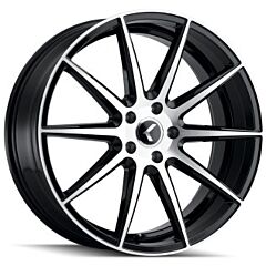 18x8 Kraze KR194 Cosmos Gloss Black Machined Face 5x4.5/114.3 40mm