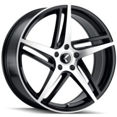 20x8.5 Kraze KR195 Milano Gloss Black Machined Face 5x112 38mm