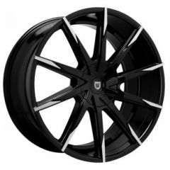 20x9 Lexani CSS-15 Gloss Black Machined Tips w/ Covered Cap (CUSTOM)