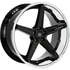 20x9 Lexani Savage Gloss Black w/ Chrome Stainless Steel Lip (CUSTOM)