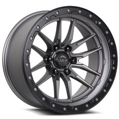 17x9 Lock Off-Road Krawler Matte Grey w/ Matte Black Ring 6x5.5/139.7 -12mm